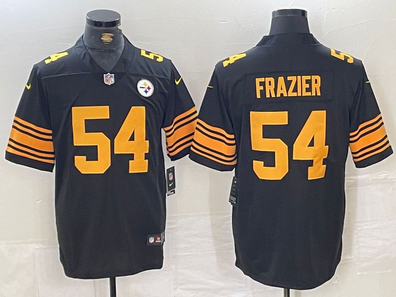 Men Pittsburgh Steelers #54 Frazier Black generation 2024 Nike Limited NFL Jersey style 1